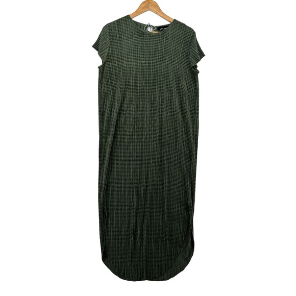 Sabina Musayev Renaissance Dress Size XS Green Textured Relaxed Fit Keyhole Midi - Picture 3 of 13